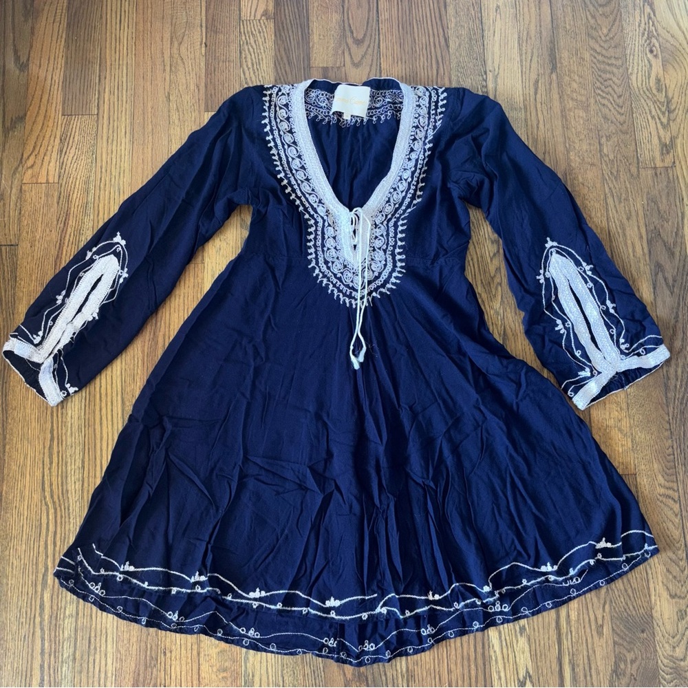 Emma Caine Embellished Tunic with Tie Front Women’s Size S